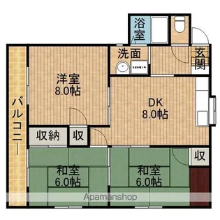 リバーシティ杉森A【2階】の間取り