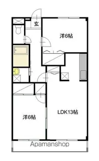 英ハイツ【205号室】の間取り