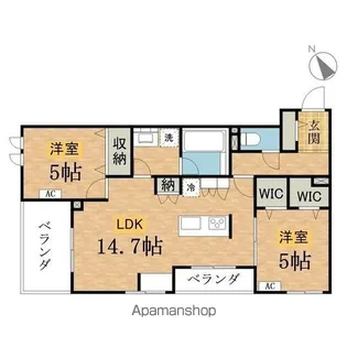 UCHINOHDレジデンス【202号室】の間取り