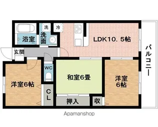 グランディス伊賀上野【3階】の間取り