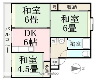 ファーストレジデンス三国1号棟【402号室】の間取り