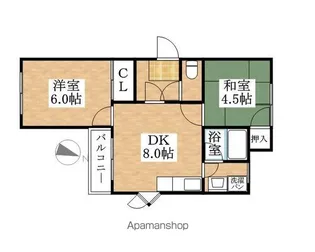 キャッスル上小田井【4D号室】の間取り