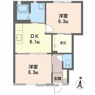 ロイヤルオークス B棟【1階】の間取り