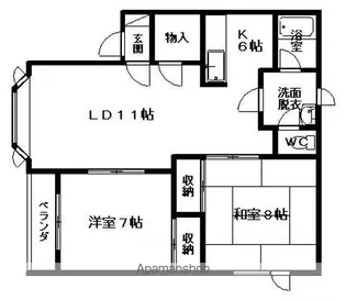 コーポ中村【2階】の間取り