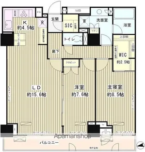 パーク・アヴェニュー神南【10階】の間取り
