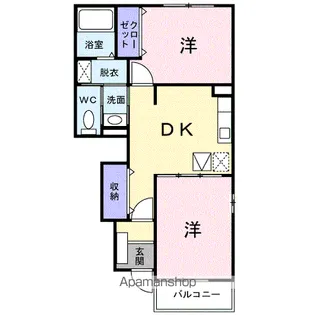 エレガントヴィラUSA B【1階】の間取り