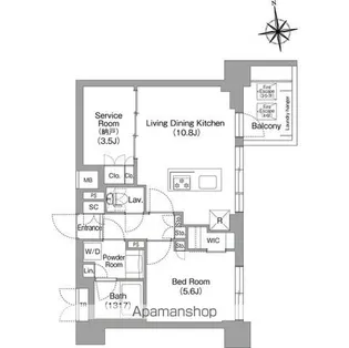 コンフォリア・リヴ西大島SOUTH【3階】の間取り