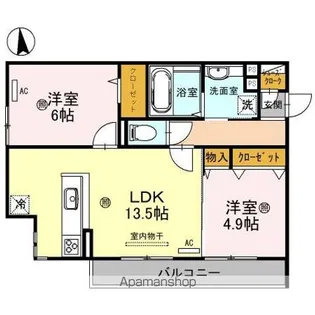 DーROOM 新今里【2階】の間取り