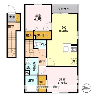 ボンヌール マキ【2階】の間取り