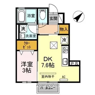 フォレスト上野山【1階】の間取り