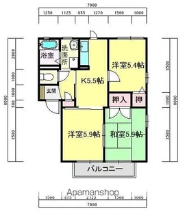 フレグランス吉村【1階】の間取り