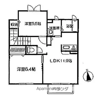 フォーレストタウンⅠ【201号室】の間取り