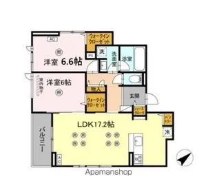 DーRESIDENCE室見【202号室】の間取り