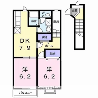 ステディールーツ【2階】の間取り