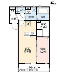 サンパーク大濠【302号室号室】の間取り