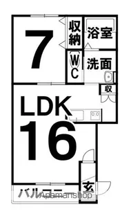 シャンテ1628B【301号室】の間取り