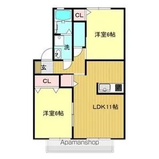サンライフ旭【2階】の間取り