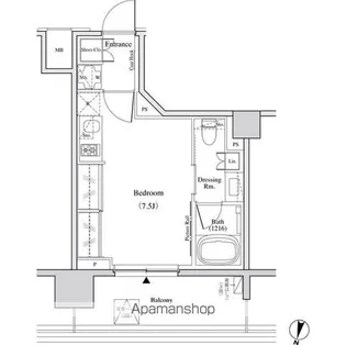 ザ・パークハビオ代々木【5階】の間取り
