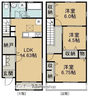 リーブルファイン坂戸浅羽野【1階】の間取り