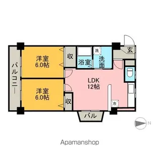 アリエス室見【7階】の間取り