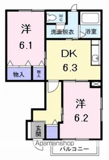 ラフィネ 駅南【1階】の間取り