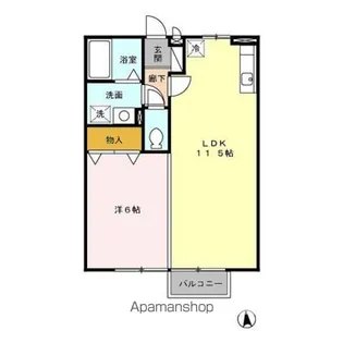 アンプルール B棟【1階】の間取り