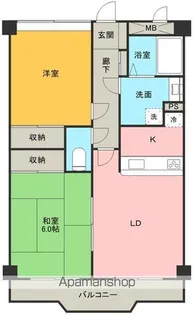 ヴェルシャトー京都【301号室】の間取り