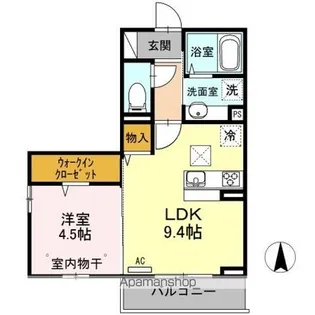 コンフォート征矢野【1階】の間取り