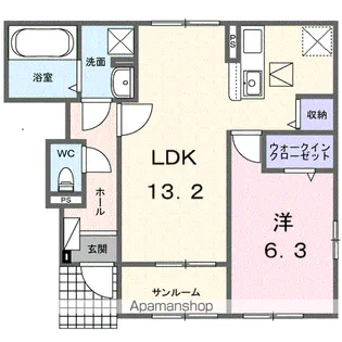 レスポワール C【1階】の間取り