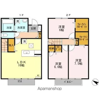 コンフォールエトー【1階】の間取り