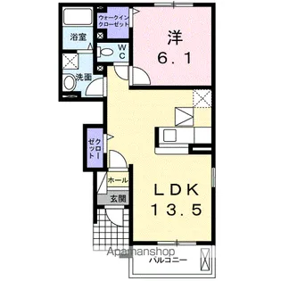 グット プレイスB【1階】の間取り