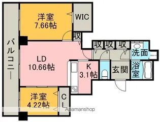 レジディア大通公園【11階】の間取り