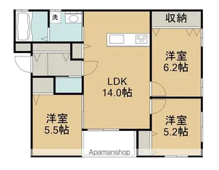 JB錦町BROCADE【3階】の間取り