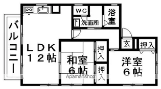 エンペサール【201号室】の間取り