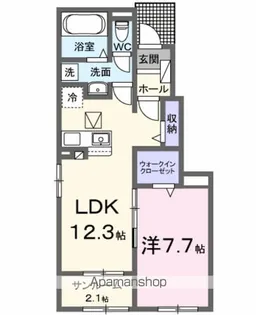 ローズ ガーデン 櫛川B【1階】の間取り