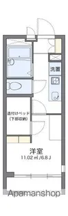 レオパレスポムール【1階】の間取り