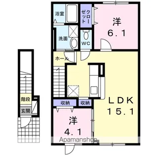 SUNLIT PARK 弐番館【2階】の間取り