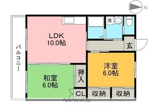 ハイツフジオ【2階】の間取り