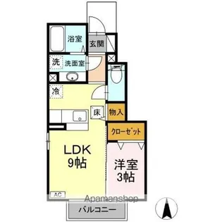 カーサ・ヴィセンス B【1階】の間取り