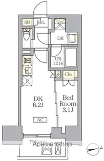 ザ・ライオンズフォーシア文京湯島【2階】の間取り
