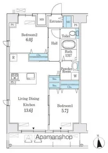 プレイズシード浄心【15階】の間取り