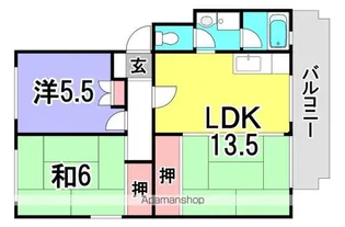 第2仁井田マンション【2階】の間取り