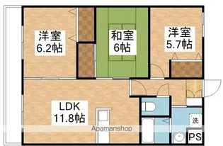 フォルスト向陽【1階】の間取り