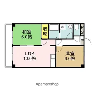 グランドハイツ武蔵野【1階】の間取り