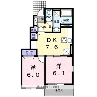 プロムナード・M【1階】の間取り