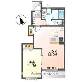 クリスタルパレス【1階】の間取り