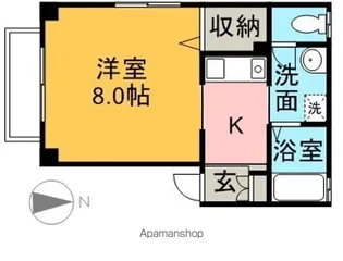 フォブール港町【201号室】の間取り