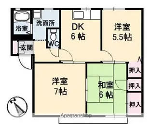 フレグランス新居 B棟【2階】の間取り