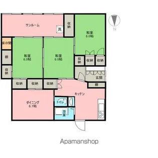 宮城県柴田郡柴田町槻木下町3丁目【一戸建】の間取り