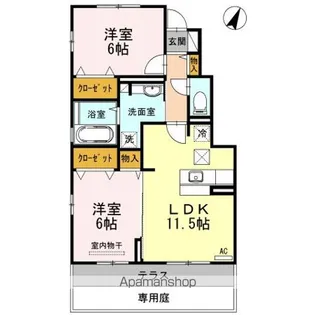 メルヴェーユ II【1階】の間取り